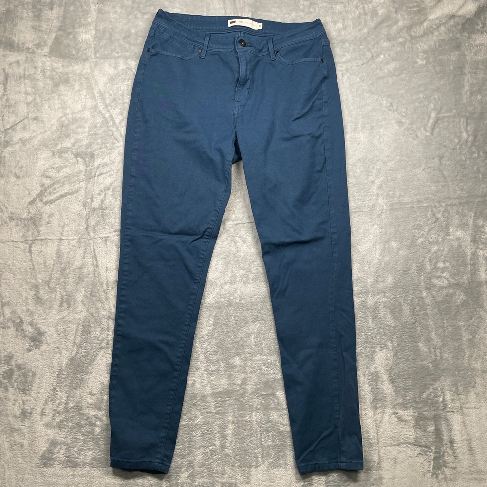 Levi's Womens Blue Legging Skinny Mid Rise Jeans Cotton Blend Pocket Size 32